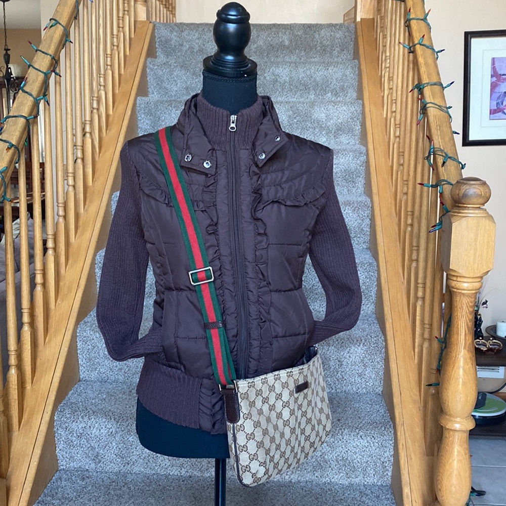 Gucci Brown Crossbody Bag with Signature GG Pattern
